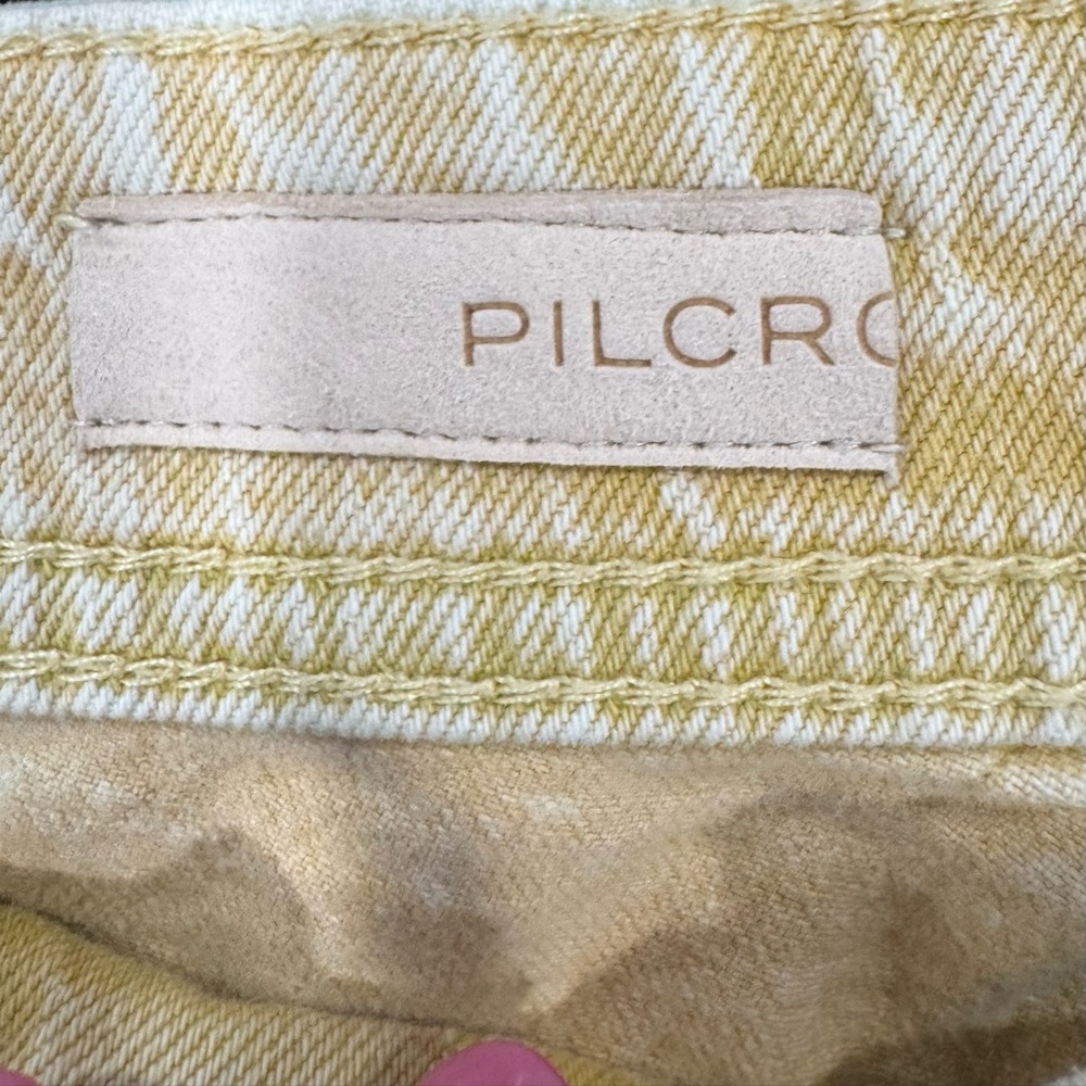 Pilcro Women's Straight Leg Jeans in Butter Yellow 04-0140 - Picture 6 of 9